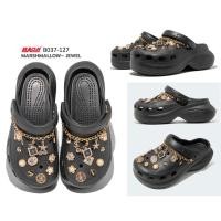 ราคา BAOJI B037-127 MASHMALLOW – JEWEL รองเท้าแตะบาโอจิ แบบสวม รุ่นใหม่ พื้นหนาส้นสูง 2 นิ้ว มีสายคาดด้านหลังได้ (18241868860)