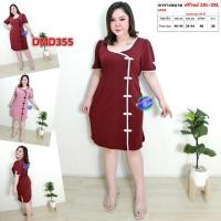 ราคา เดรส สาวอวบ ชุดทำงาน แฟชั่น ผ้าวูลเวฟ 2XL - 3XL เสื้อผ้าคนอ้วน เสื้อผ้าสาวอวบ DMD355 (23417677319)