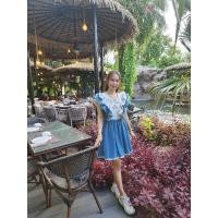 ราคา เดรสสั้นผ้ายีนส์งานป้ายไซส์s (23350567876)
