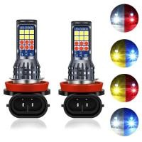 ราคา ไฟตัดหมอก 2 สี ขาว+ฟ้าไอซ์บลู รถยนต์ มี ขั้ว H11 ขั้ว HB4/9006 1 คู่ (22650618788)