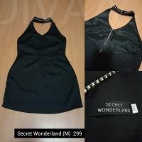 ราคา เดรสสั้น แต่งเพชร งานป้าย (M) secret wonderland มือสอง สีดำ ผ้าดี ทรงสวย เด่นเวอร์ (3345628866)