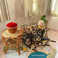 ราคา พร้อมส่ง ม้าโยกหวายสีโอ๊ค ม้าโยกเด็ก ม้านั่งหวาย (13177962213)