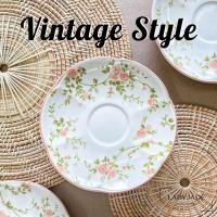 ราคา จานเซรามิคลายดอกไม้วินเทจ 6นิ้ว (7285364055)