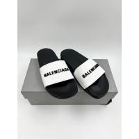 ราคา New Balenciaga Pool Slides Logo White Black (24627871699)