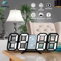 ราคา 3D LED Clock นาอิเล็กทรอนิกส์เรืองแสง นาฬิกาแขวน นาฬิกาดิจิตอล นาฬิกาตั้งโต๊ะ (9397283783)