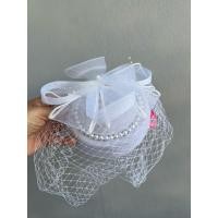 ราคา กิ๊บหมวกตาข่ายขนนกสีขาว (21095419023)