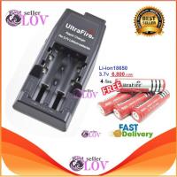 ราคา LOV Ultrafire ที่ชาร์จถ่าน 2 ก้อน 3.7V รุ่น WF-139+Ultrafire ถ่านชาร์ต 18650 3.7V 6800 mAh สีแดง (4 ก้อน) (4114547046)