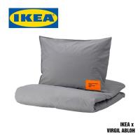 ราคา Virgil Abloh x IKEA MARKERAD EU Duvet Cover and 1 Pillowcase (Full/Queen) Gray (6610571808)