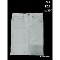 ราคา GU แท้ เอว30"กระโปรงยีนส์หญิง (23746291599)