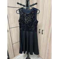 ราคา (มือสอง) Haas | เดรสผ้ากำมะหยี่ ลายเสือ สีกรมท่า-ดำ ไซส์ M (29053654865)