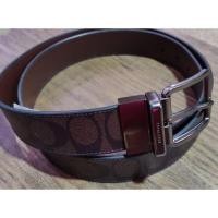 Coach F64839 Wide Harness Cut-to-size Reversible Signature Coated Canvas Belt เข็มขัด