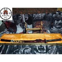 ราคา ดาบซามูไร ดาบคาตานะ ซามูไร ขนาดคาตานะ สปริง 9260 ใบดำ ปลายดาบสโลป เปิดคม สีแดงลายมังกร (24859603836)