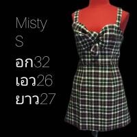 ราคา เดรสสายเดี่ยวลายสก็อต Misty Mynx Size S (20584709123)