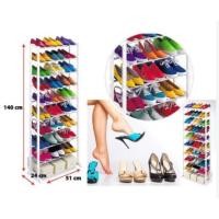 ราคา ชั้นวางรองเท้า ที่วางรองเท้า 10 ชั้น 30 คู่ ถอดประกอบได้ (สีขาว) (927304069)