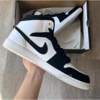 ราคา ♞,♘,♙100%ไนกี้ของแท้ การันตีของแท้ AIR JORDAN 1 MID Diamond แท้ ฟรีค่าจัดส่งทั่วประเทศ จัดส่ง (25627417659)