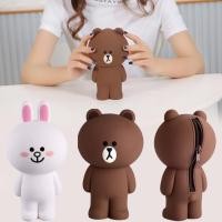ราคา กระเป๋าใส่ดินสอซิลิโคน Line friend /Brown , ,Choco (6613768240)
