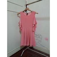 ราคา เดรส เปิดไหล่ สีชมพู (2336133606)