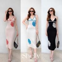 ราคา เดรสไหมพรมสายเดี่ยวทูโทน (24383911087)