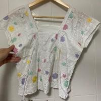 ราคา เสื้อครอปสีขาว ปักลายดอกไม้ (4516769492)