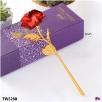 ราคา TwinsShopVipพร้อมส่ง TW8280 ดอกกุหลาบทองคำ 24K (1879504827)