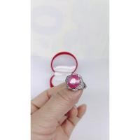 ราคา แหวนตัวเรือนเงินแท้92.5%พลอยทับทิมแท้ มีใบรับประกันเงินแท้ (25268438809)