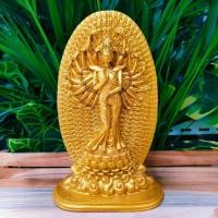 ราคา พระโพธิสัตว์กวนอิม หรือพระโพธิสัตว์กวนอิม ปางยืนพันมือ เนื้อเรซิ่น สีทอง ขนาดกว้าง 6 นิ้ว สูง 27 Cm (18277342601)