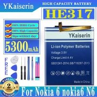 ราคา HE317 5300mAh Battery For Nokia 6 Nokia6 N6 TA-1000 TA-1003 TA-1021 TA-1025 TA-1033 TA-1039 HE 317 Phone Batteries Bater (18545051602)