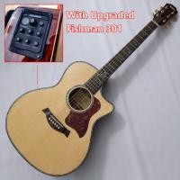 ราคา Taylor 916 กีต้าร์โปร่ง Solid Spruce Top Cutaway ไม้ธรรมชาติอัพเกรด Fishman 301 ไมโครโฟน Acoustic Pickup กีตาร์มืออาชีพ (27106601765)