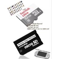 ราคา ตัวแปลง+เมมpsp32 gb พร้อมเกมส์เต็มความจุ ลงเกมส์ psp ps1 emuเกมส์เก่า 1000เกมส์ (7614868109)