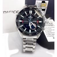 ราคา Casioผู้ชายแท้ Edifice แสดงเวลา2ระบบ สีดำตัดแดงเพิ่มความโดดเด่น นาฬิกาCasio คาสิโอ นาฬิกาแบรนด์เนม นาฬิกาแท้ มีประกัน (17224060849)