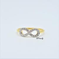 ราคา Princely Diamond ring แหวนเพชร แหวนทองเคแท้รุ่นRG5078 9K Design อินฟินีตี้ (933156526)