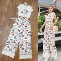 ราคา ป้าย Valley girl ชุดเซท เสื้อ+กางเกง ไซค์ L (22463750916)