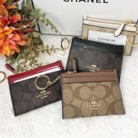 ราคา พร้อมส่งแท้% COACH Mini Skinny Id Case In Signature Canvas F88208 ที่ใส่บัตร พวงกุญแจ (28856930090)