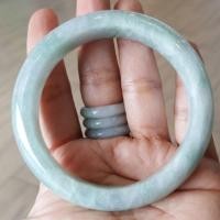 ราคา กำไลหยกธรรมชาติแท้ สีเขียวอมม่วงใสเนื้อน้ำแข็ง A jade 61มม. (321077040)