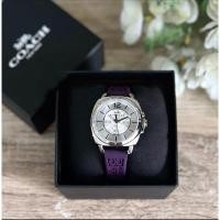 ราคา Coachแท้นาฬิกาC. Boyfriend Ladies Watch สีม่วง(สายซิฺลิโคนลายซี)หน้าปัด34มม. - (29553408877)
