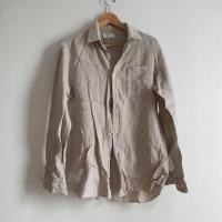 ราคา เสื้อเชิ็ต uniqlo ผ้าลินิน สีน้ำตาลอ่อน เนื้อผ้าเป็นเชิ้ตลินิน (22782105034)