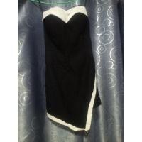 ราคา เดรสสั้นเกาะอกสีดำตัดขาว (18122259742)