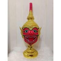 ราคา หัวโขน​ สุครี​พ​ ขนาดสวมหัว​ งานกระดาษ (ไม่ใช่งานหล่อเรซิ่น) ทองเค ประดับเพชรคริสตัล พร้อมฐานไม้อัดสีแดงฟรี ของแต่งบ้าน (4404982193)