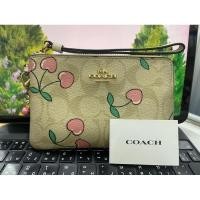 ราคา กระเป๋าคล้องมือ 1 ซิป size S แท้100% Signature Canvas Cherry (18194273558)