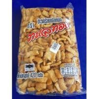 ราคา ข้าวเกรียบปลาหมึก ตราทะเลทอง 420 กรัม อร่อย กรอบ ขนมทานเล่น ข้าวเกรียบ ปลาหมึก (7920518972)