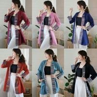 ราคา เสื้อคลุมผ้าฝ้ายตัวยาว เสื้อพื้นเมือง เสื้อคอจีนผ้าฝ้าย (4142902715)