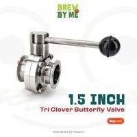ราคา 1.5 Inch Tri Clover Butterfly Valve (29650499465)