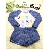 ราคา (รหัส W05) ชุดว่ายน้ำเด็ก เสื้อ+กางเกง (17721898441)