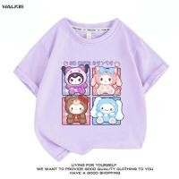 ราคา Walkie Sanrios Kawaii Kuromi เสื้อยืดสั้นน่ารักการ์ตูนฤดูร้อนใหม่ผ้าฝ้ายลําลองหลวมครึ่งแขนของขวัญวันเกิด (25380255954)