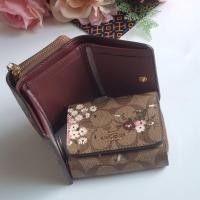ราคา แท้ % Coach กระเป๋าสตางค์ 3 พับ ลายดอกไม้ลิมิเต็ด (8861627989)