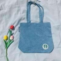 ราคา Starbuck tote bag กระเป๋าผ้าสตาร์บัค (7332529478)