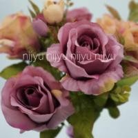 ราคา ดอกกุหลาบ ดอกไม้ สี ม่วง วินเทจ (6902734958)