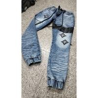 ราคา กางเกงยีนส์ขายาวทรง jumper กางเกงยีนส์รุ่นใหม่ กางเกงผู้ชายขาจั๊มเอวยืด ฟรีไซส์ (14996359093)