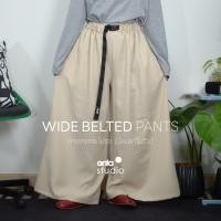 ราคา anta studio - WIDE BELTED PANTS กางเกงกระโปรง มีเบลล์ในตัว (ดำ, ครีม) (28251604398)
