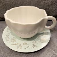 ราคา Starbucks Pearl Glaze With Saucer Mug 12oz (11848771321)